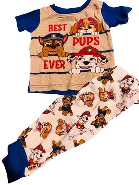 Paw Patrol "Best Pups Ever" Pajama Set - Blue & Tan size 12 months